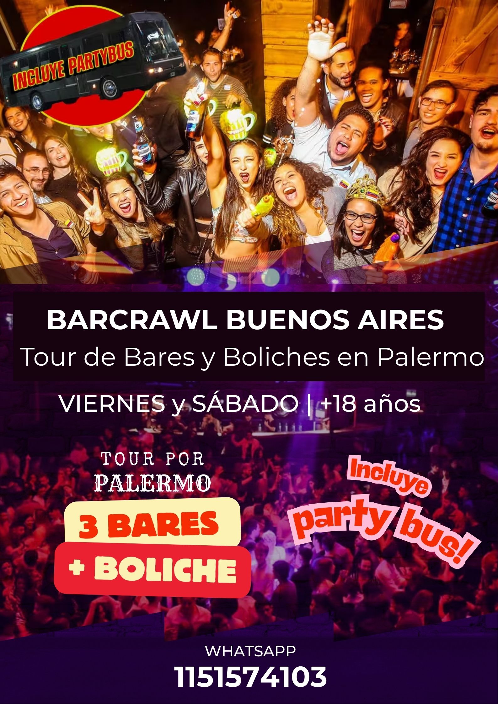 3 bares+ boliche
